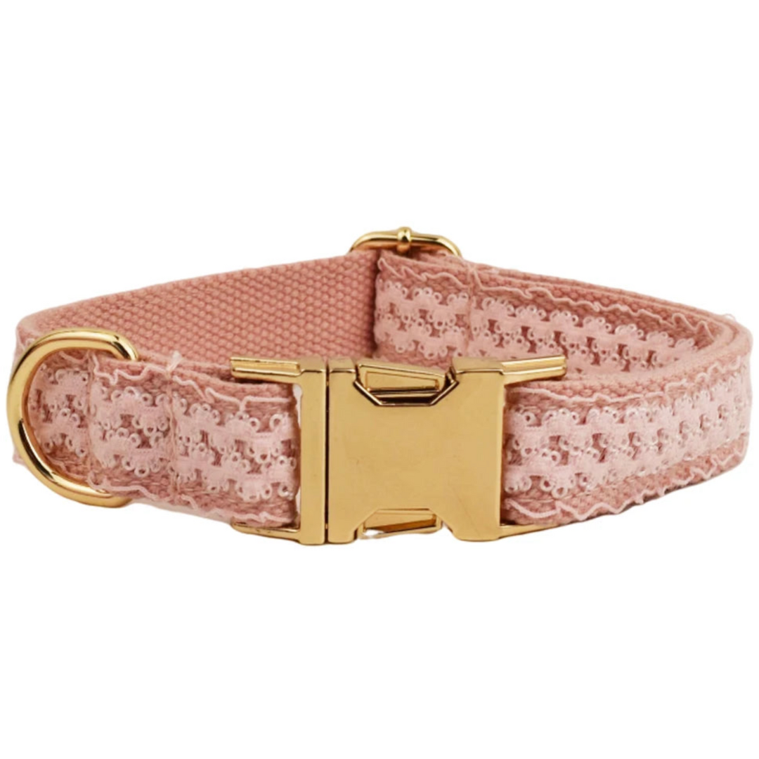 🌸✨ BLUSH LACE COLLAR & FLOWER
