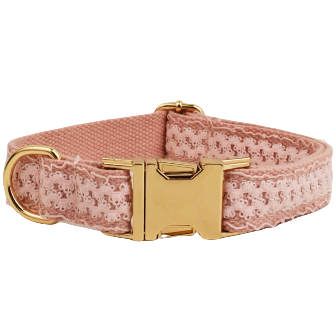 🌸✨ BLUSH LACE COLLAR & FLOWER