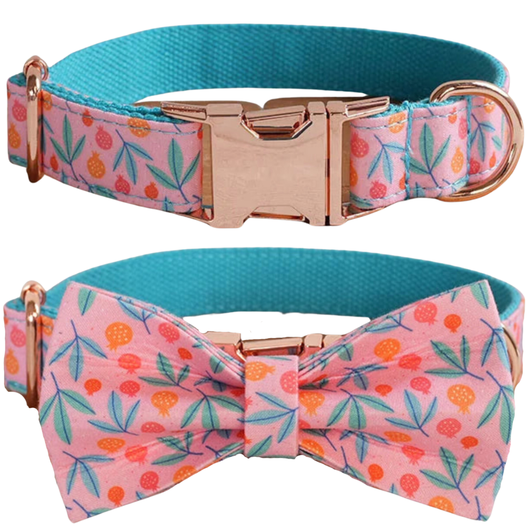 🍑 BERRY BLOSSOM COLLAR & BOW