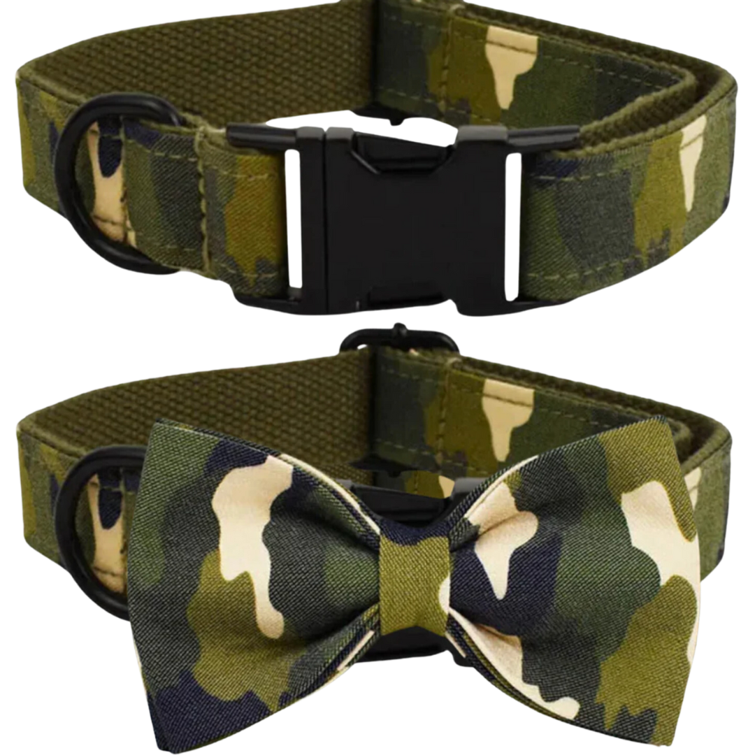 🎖️🌿 THE CAMO COLLAR & BOW (Copy)